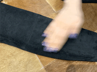 Cizme peste genunchi suede stretch - KASHMERE 4.5 7 Detaliu textura piele stretch elastica
