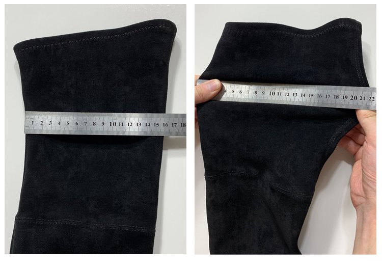 Cizme lungi maro cu toc Auriu - BLADE Velour MARO 5 piele microfibra elastica stretch